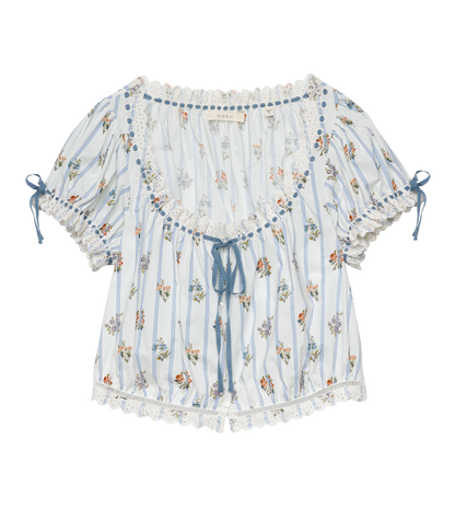 Nera Top – Fleurs de Bordeaux Organic Cotton