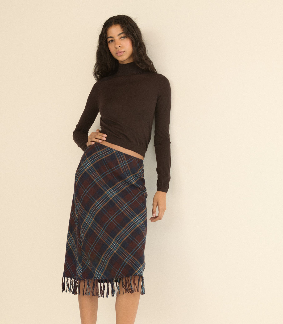 Neroni Turtleneck – Equestrian Brown Merino Wool