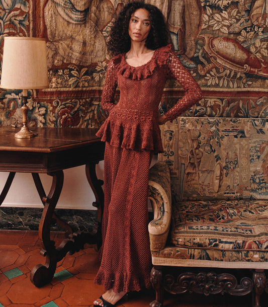 DÔEN Heirloom Norène Dress – Vieux Rose Crochet