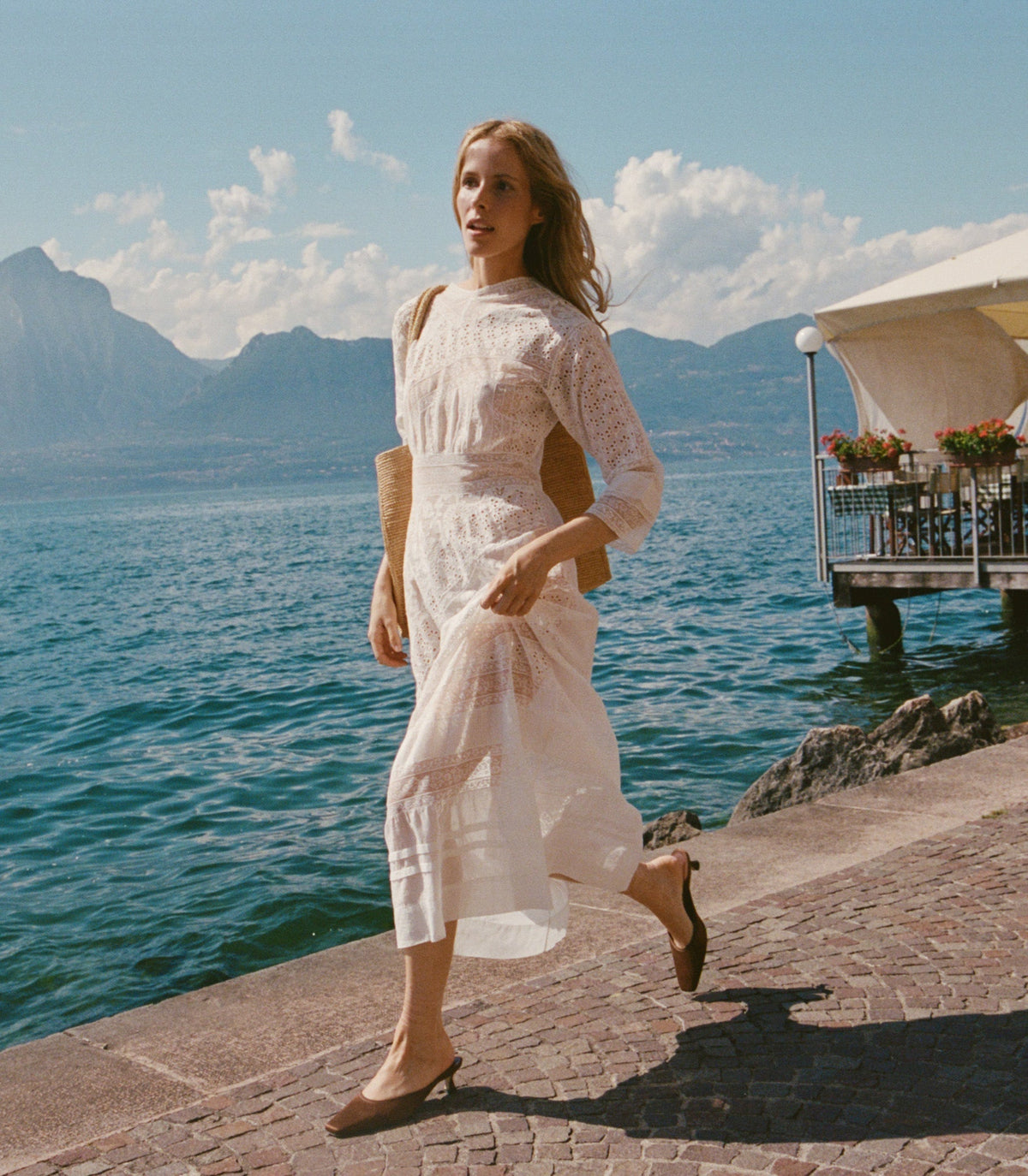 Orelie Dress – Salt | Organic Cotton Voile Heirloom Dress