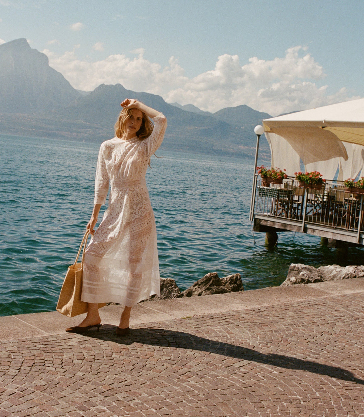 Orelie Dress – Salt | Organic Cotton Voile Heirloom Dress
