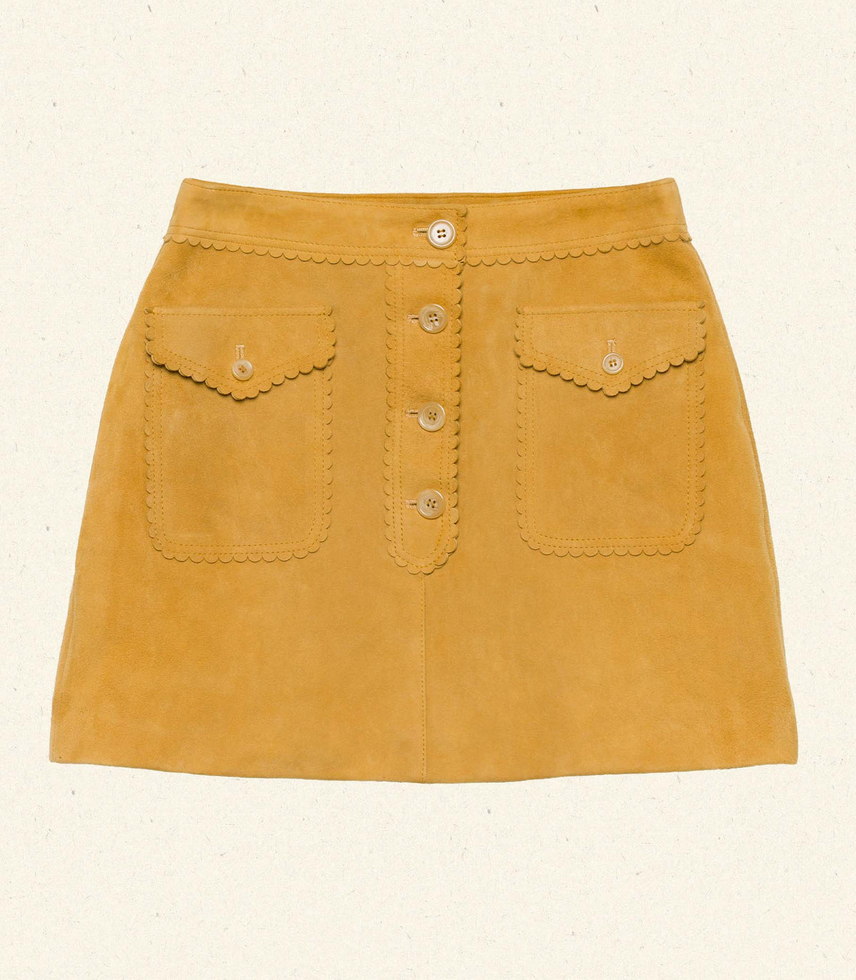 Oriole Skirt – Wild Chicory | Responsible Goat Suede Mini