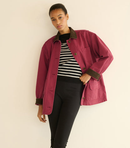 Pascual Jacket – Washed Crimson | Garment-Dyed Barn Jacket