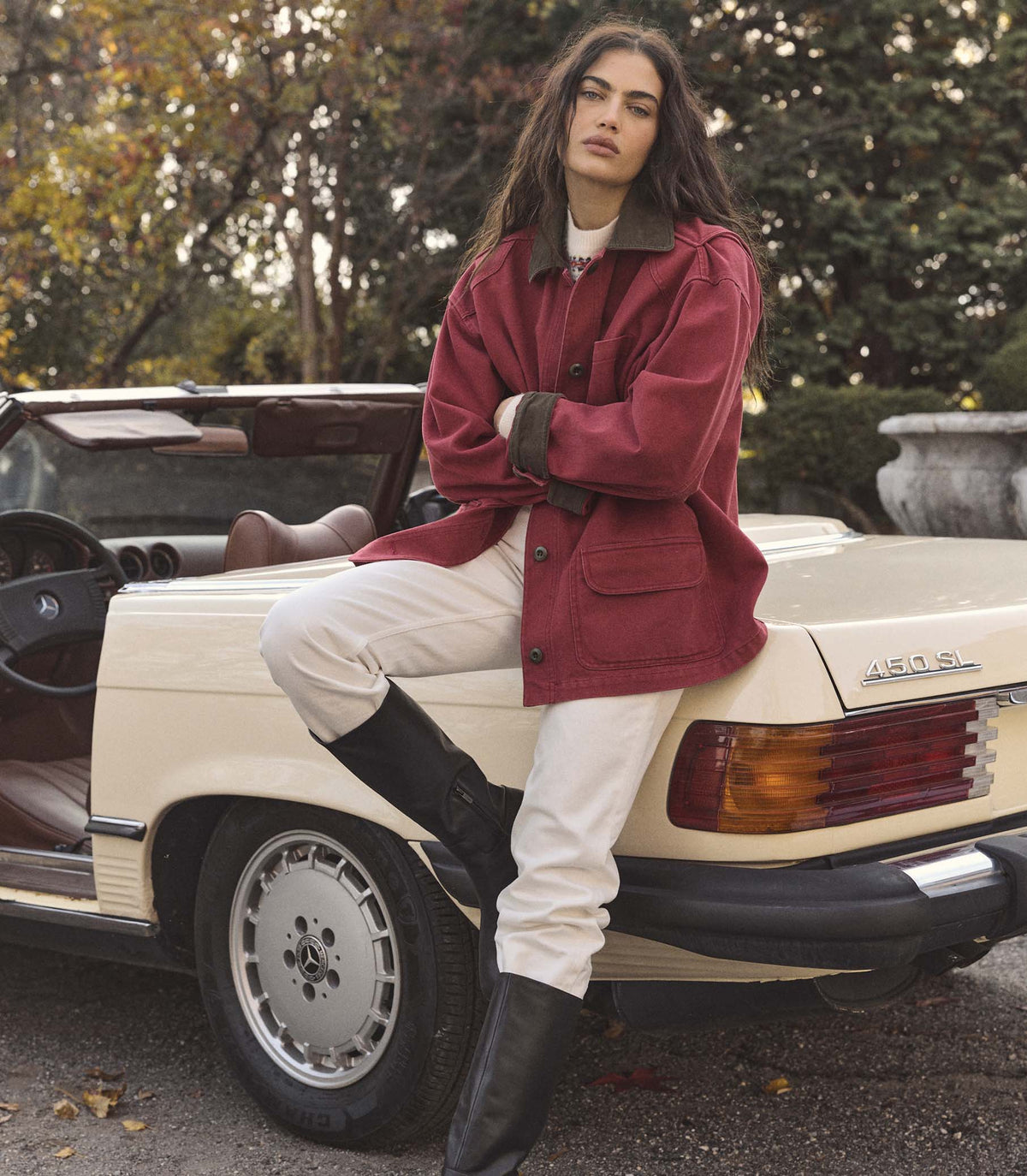 Pascual Jacket – Washed Crimson | Garment-Dyed Barn Jacket