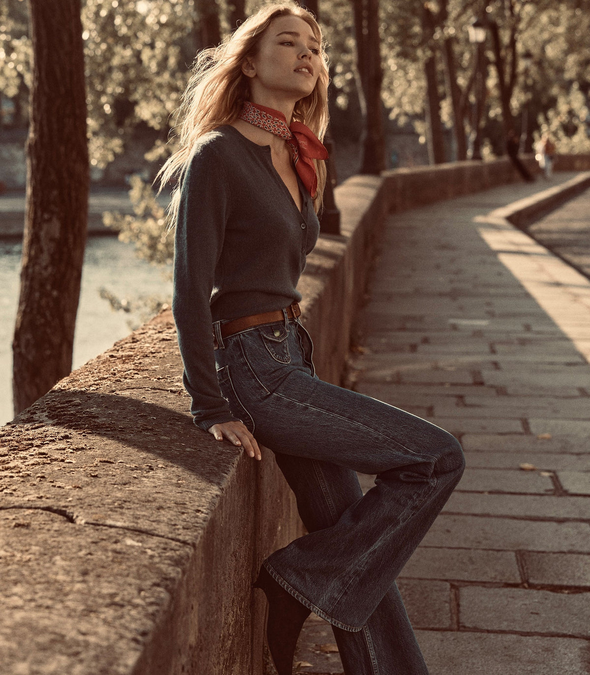 Sylvie Jean Roussillon Mid Wash | Regenerative Cotton Flare