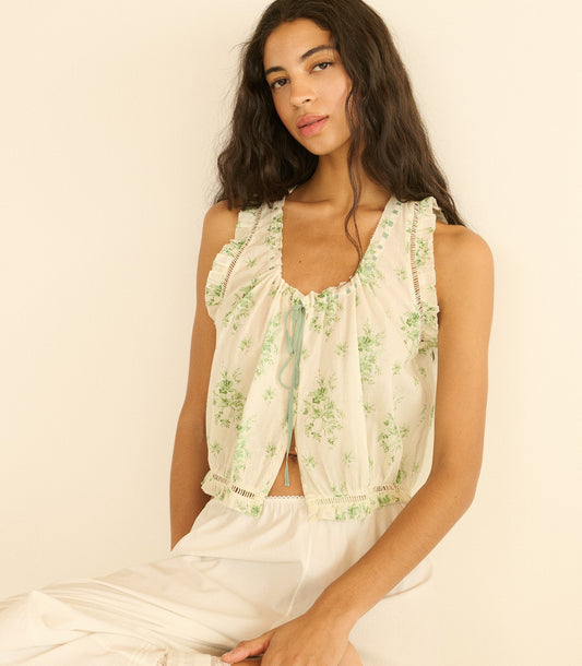 Traveler Top Petit Bouquet de Chamonix | Organic Cotton Voile