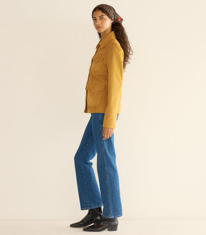 Vartan Jacket Wild Chicory | Goat Suede Mod Blazer